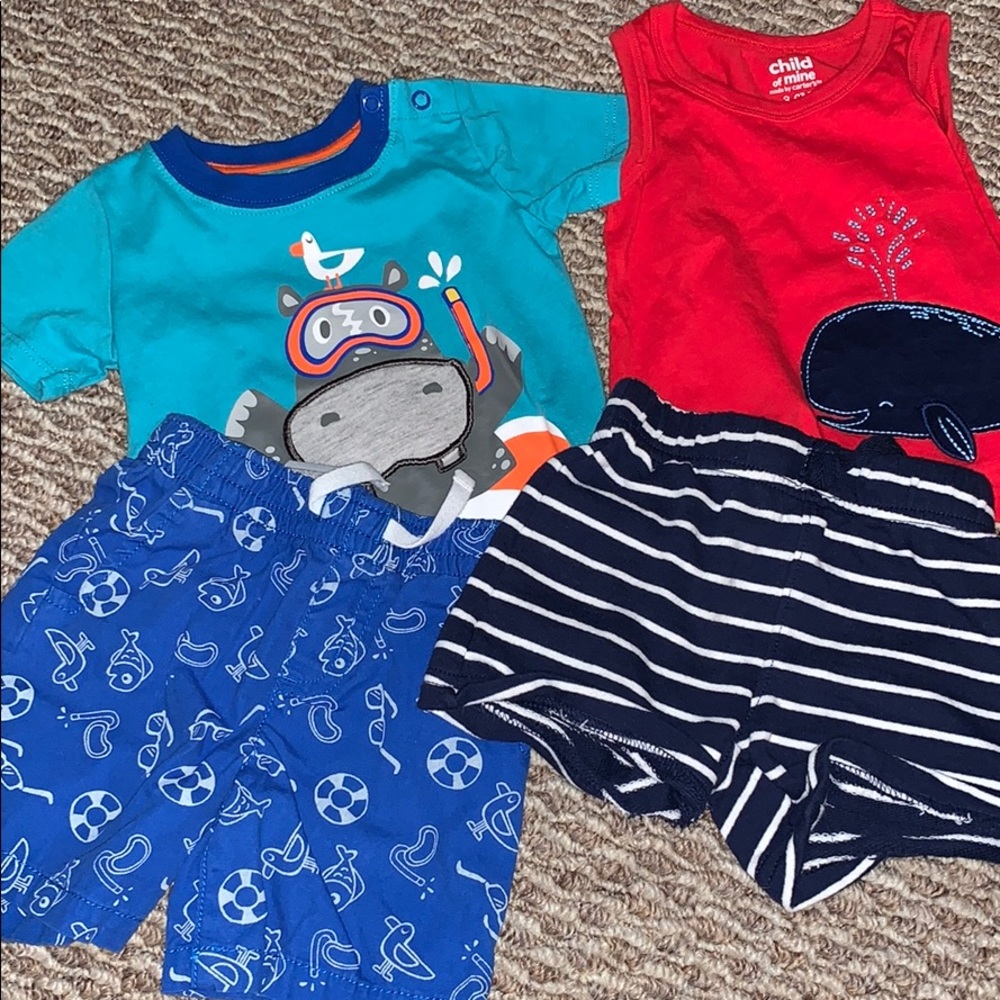 2 3-6 month summer outfits